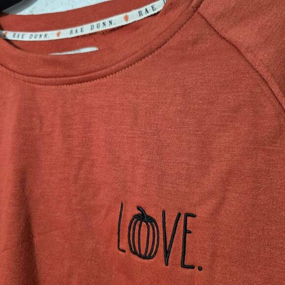 Rae Dunn fall sweater "love" with pumpkin size L - Picture 3 of 5